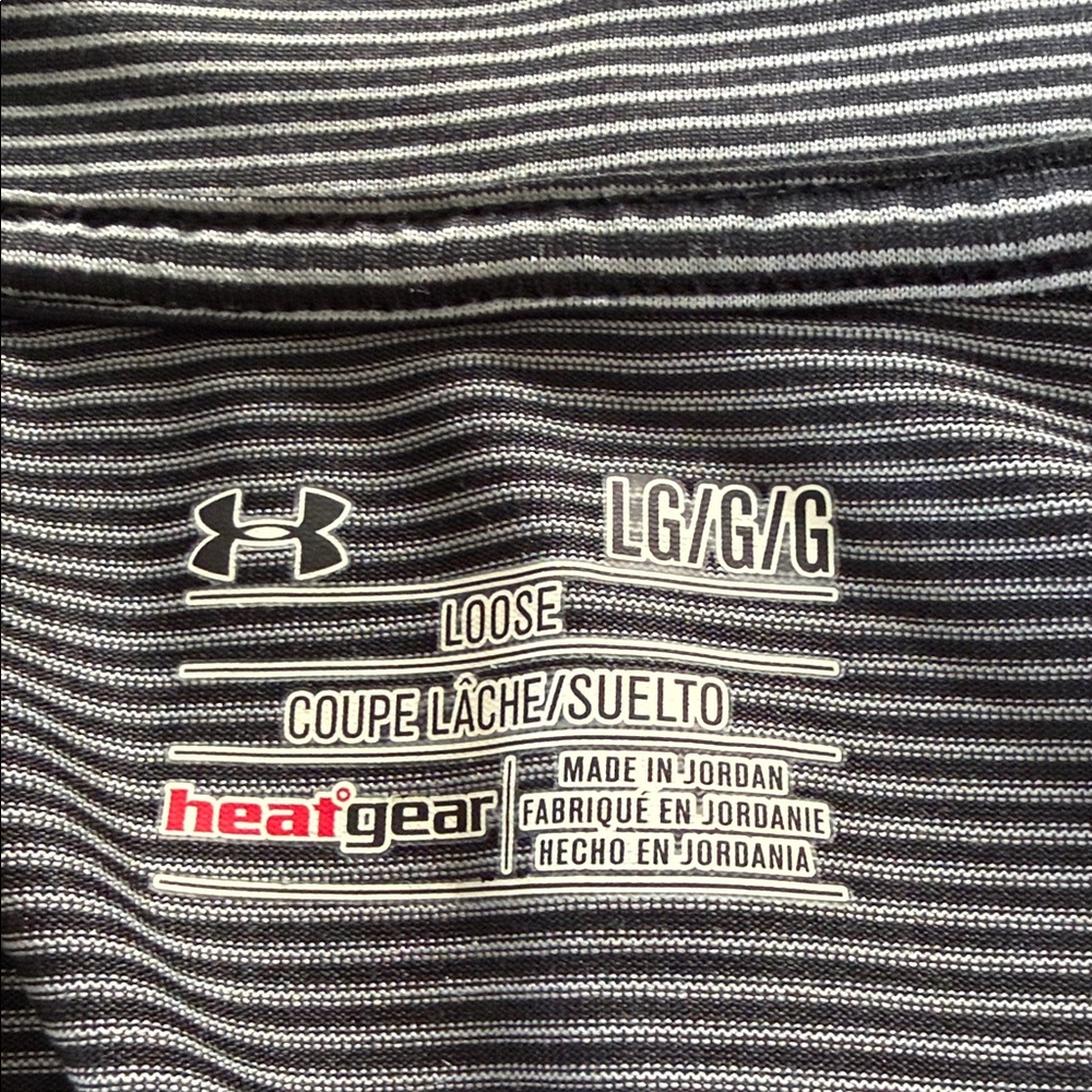 Under Armour HeatGear Striped 1/4 Zip Pullover Athletic Top LG - Picture 2 of 7